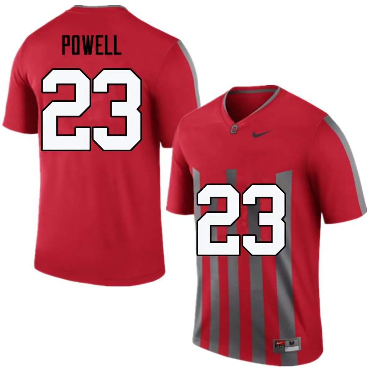 Tyvis Powell Ohio State Buckeyes Men's NCAA #23 Nike Throwback Red College Stitched Football Jersey SMA7556MO